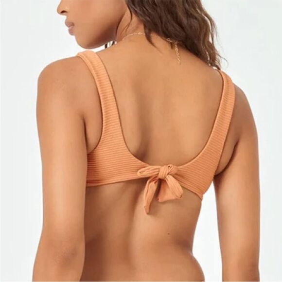 NWT L*Space Eco Chic Repreve® Nikita Bikini Top in Sienna Size Small - Picture 3 of 7